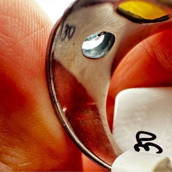 Genuine pearl and blue topaz in sterling silver ring! - Picture 7 of 13